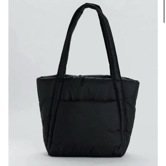 BAGGU Puffy Mini Tote Bag Black - Picture 1 of 13